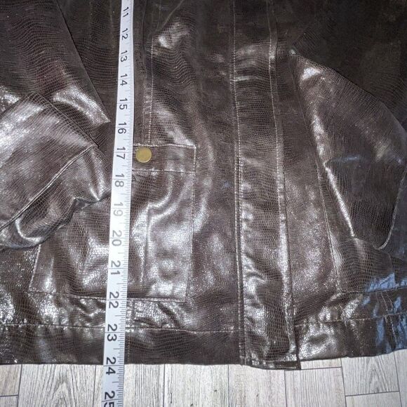 Zenergy Jacket Sz 1 Medium 8‎ Metallic Reptile Print Brown - Picture 14 of 15
